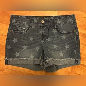 Faded Glory Blue Jean Shorts with Star Pattern size 6